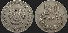 Polish coins - 50 groszy 1949 CuNi