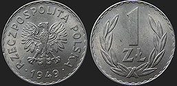 Monety Polski - 1 złoty 1949 Al