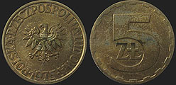 Monety Polski - 5 złotych 1975-1977
