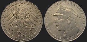 Polish coins - 10 zlotych 1967 Gen. Karol Swierczewski