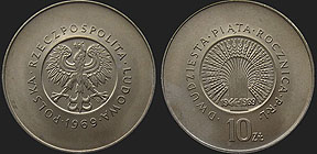 Monety Polski - 10 złotych 1969 25 Lat PRL