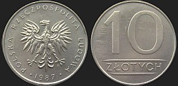 Polish coins - 10 zlotych 1984-1988