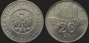 Polish coins - 20 zlotych 1973-1976