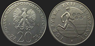 Polish coins - 20 zlotych 1980 Games of The XXII Olympiad Moscow