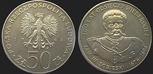 Monety Polski - 50 złotych 1983 Jan III Sobieski
