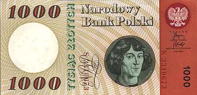 Banknot o nominale 1000 zł PRL