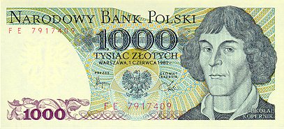 Banknote with face value: 1000 złotych PRL