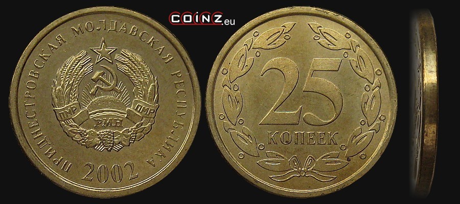 25 kopiejek 2002 - monety Naddniestrza