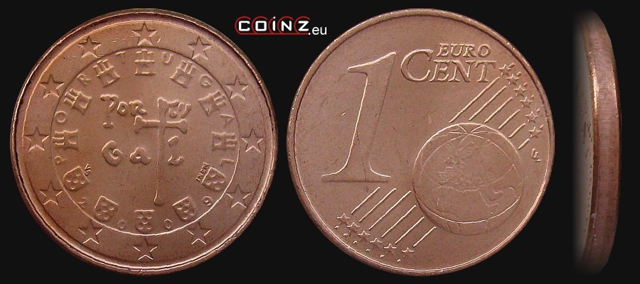 1 euro cent od 2002 - monety Portugalii
