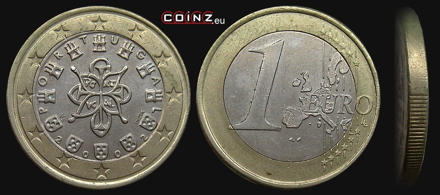1 euro 2002-2007 - monety Portugalii