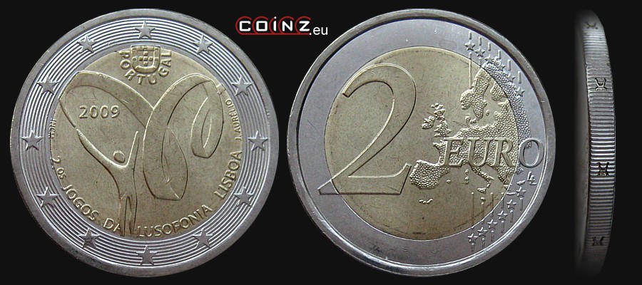 2 euro 2009 - II Igrzyska Lusofonii - monety Portugalii