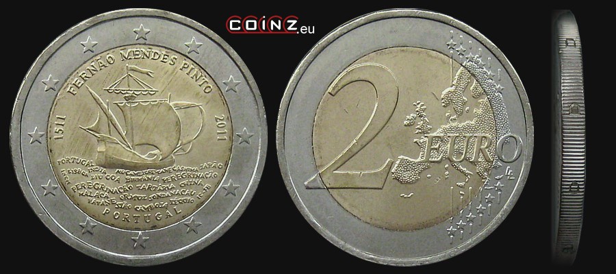 2 euro 2011 Fernão Mendes Pinto - monety Portugalii