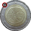 2 euro 2009 - 10th Anniversary of Economic and Monetary Union - obverse to reverse alignment