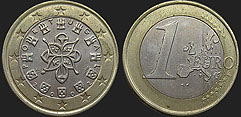 Portuguese coins - 1 euro 2002-2007