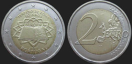 Portuguese coins - 2 euro 2007 50th Anniversary of Roman Treaties