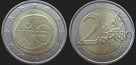 Portuguese coins - 2 euro 2009 10th Anniversary of Economic and Monetary Union