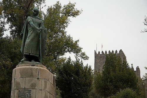 Statue of King Alfonso I of Portugal in Guimaraes