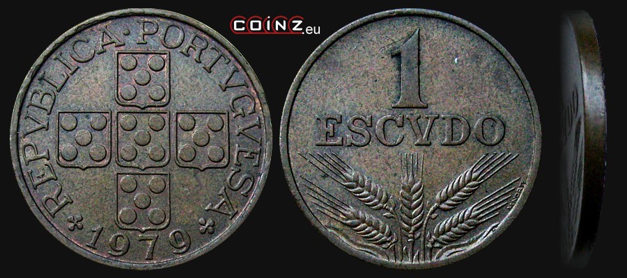 1 escudo 1969-1979 - monety Portugalii