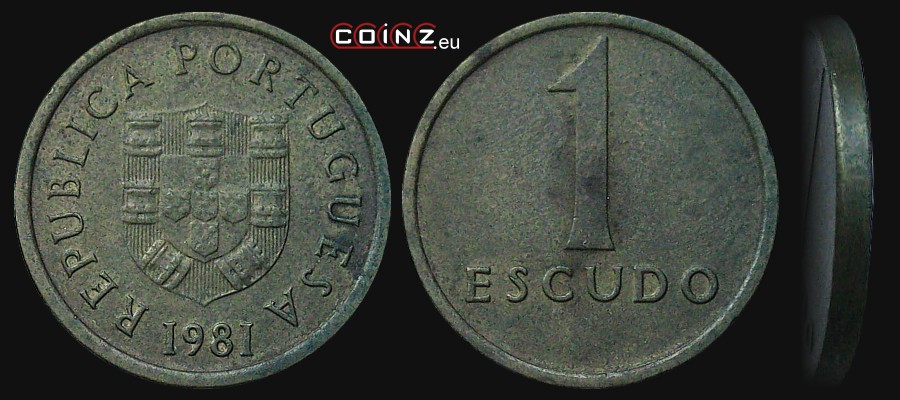 1 escudo 1981-1986 - monety Portugalii