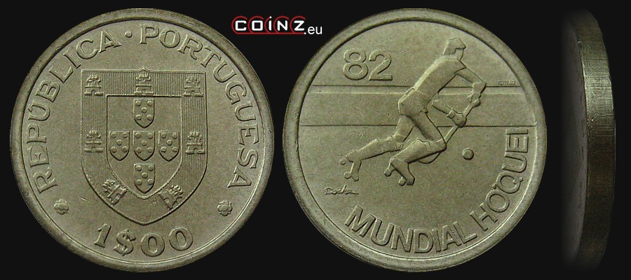 1 escudo 1982 Roller Hockey Championship - Coins of Portugal
