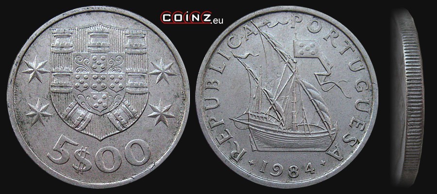 5 escudo 1963-1986 - monety Portugalii
