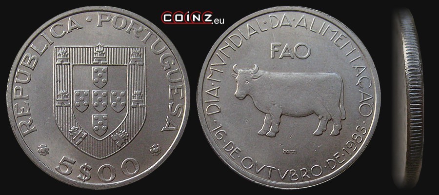 5 escudo 1984 [1983] FAO - monety Portugalii