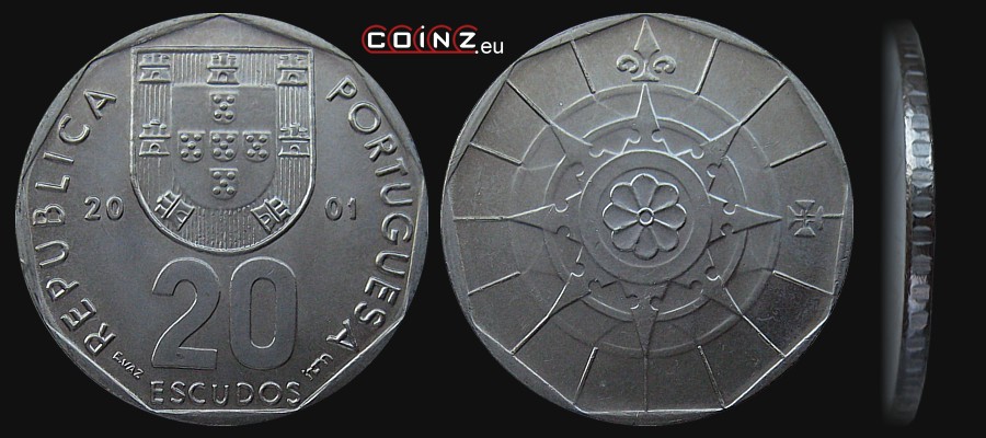 20 escudo 1986-2001 - monety Portugalii