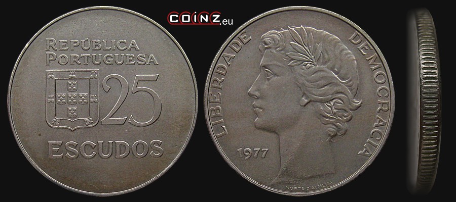 25 escudos 1977-1978 - Coins of Portugal