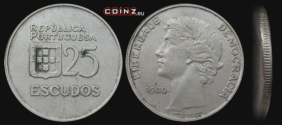 25 escudo 1980-1986 - monety Portugalii