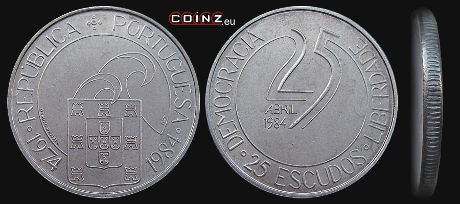 25 escudos 1984 Carnation Revolution - Coins of Portugal