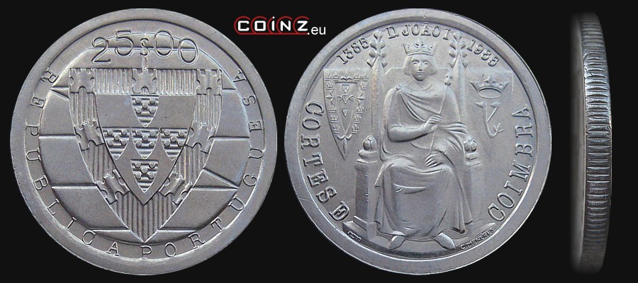 25 escudo 1986 [1985] Zgromadzenie w Coimbrze - monety Portugalii