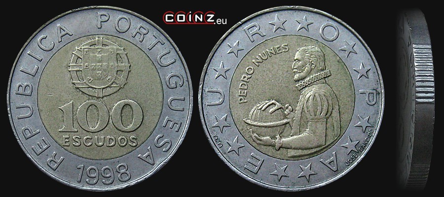 100 escudo 1989-2001 - monety Portugalii