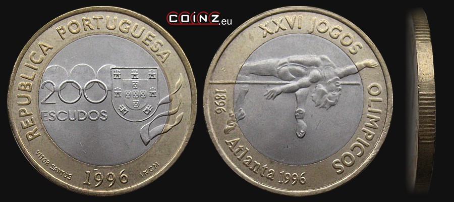 200 escudos 1996 Games of The XXVI Olympiad Atlanta - Coins of Portugal