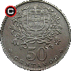 50 centavos 1927-1968 - obverse to reverse alignment