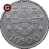 10 escudo 1971-1974 - układ awersu do rewersu