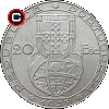 20 escudo 1954 [1953] Reforma Finansów - układ awersu do rewersu