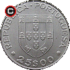 25 escudo 1983 [1981] António Feliciano de Castilho - układ awersu do rewersu