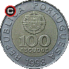 100 escudos 1989-2001 - obverse to reverse alignment