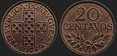Portuguese coins - 20 centavos 1969-1974