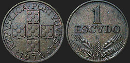 Portuguese coins - 1 escudo 1969-1979