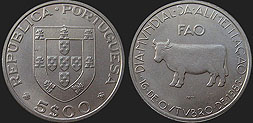 Portuguese coins - 5 escudos 1984 [1983] FAO