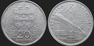 Portuguese coins - 20 escudos 1966 Bridge of Salazar