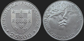 Portuguese coins - 25 escudos 1984 [1979] International Year of The Child