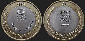 Portuguese coins - 200 escudos 1998 Expo'98 Lisbon