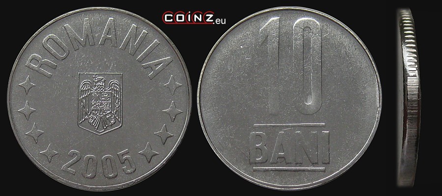 10 bani od 2005 - monety Rumunii