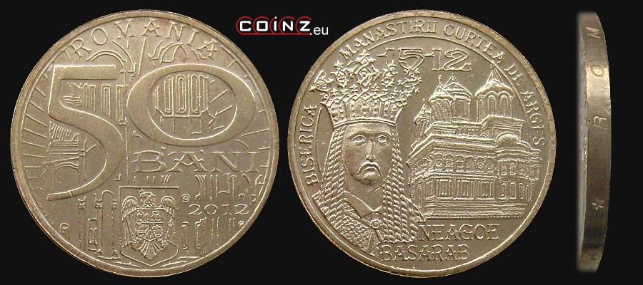 50 bani 2012 500-Lecie Koronacji Neagoe Basaraba - monety Rumunii