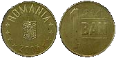 Monety Rumunii - 1 ban od 2005