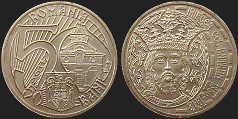 Monety Rumunii - 50 bani 625-Lecie Koronacji Mirczy Starego