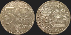 Monety Rumunii - 50 bani 500-Lecie Koronacji Neagoe Basaraba