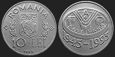 Monety Rumunii - 10 lei 1995 50 Lat FAO